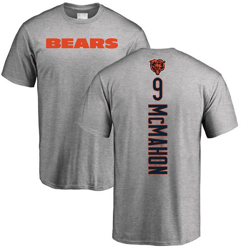 Chicago Bears Men Ash Jim McMahon Backer NFL Football #9 T Shirt->chicago bears->NFL Jersey